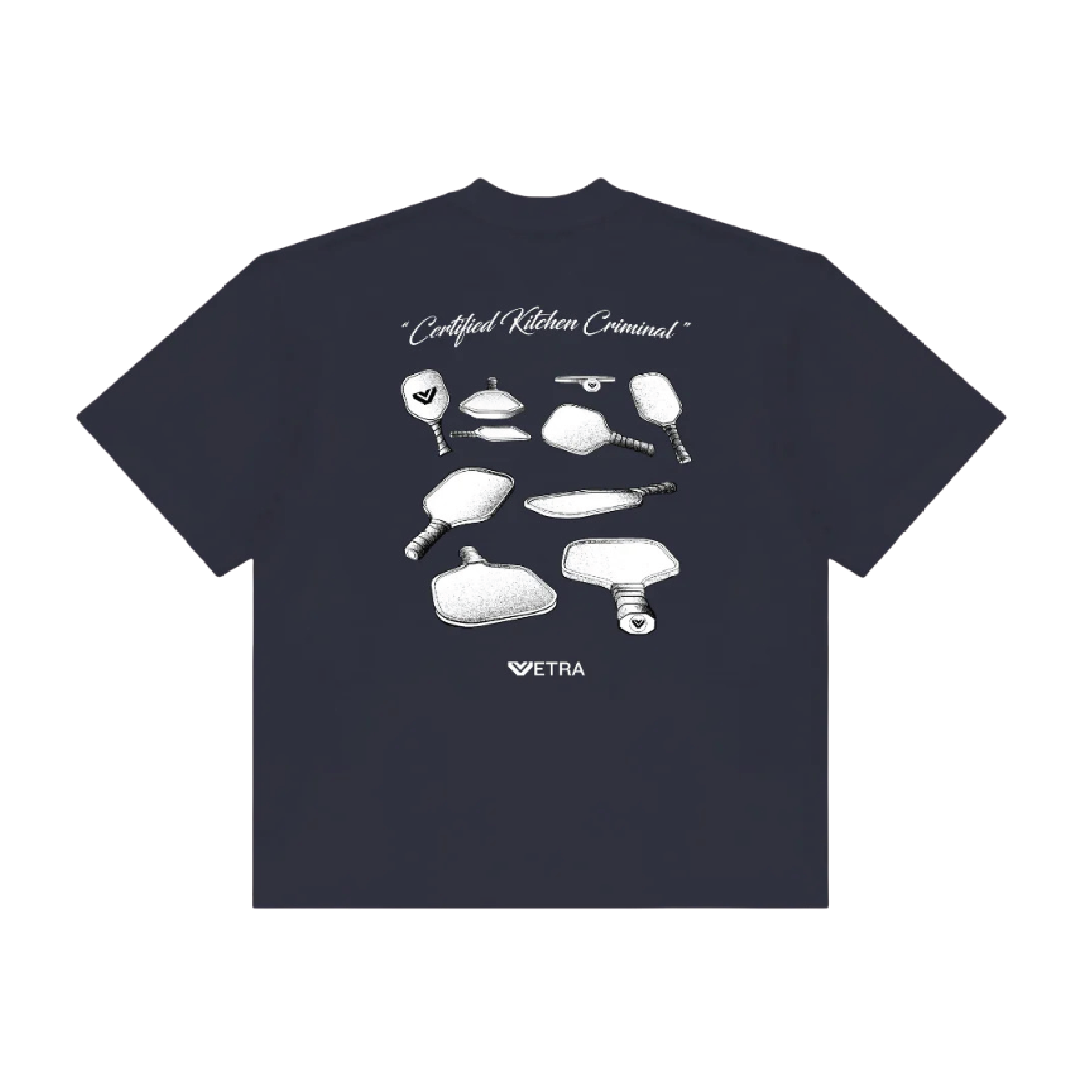 Vetra Certified Kitchen Criminal Oversized Tee - Navy